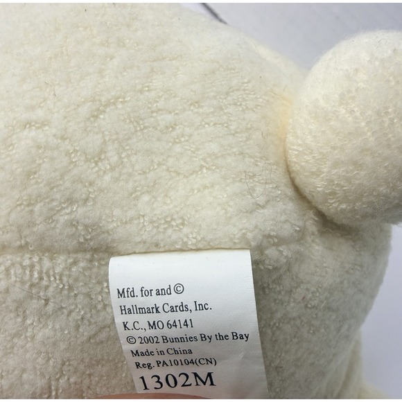 Hallmark Bunnies By The Bay Baylee Plush 2002 Cream Bunny Hat Tag Vintage HTF - Picture 8 of 8
